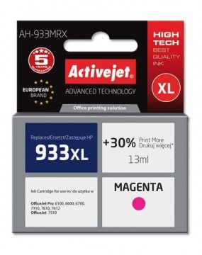 Activejet ink for Hewlett Packard No.933XL CN055AE