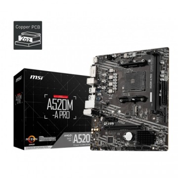 Mātesplate MSI A520M-A PRO mATX AM4