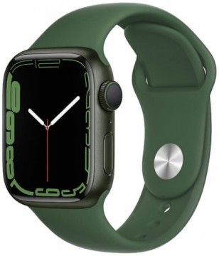 Apple Watch 7 GPS 41mm Sport Band, green/clover (MKN03EL/A)