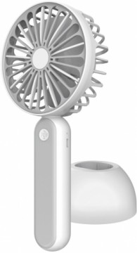 Platinet rechargeable fan 1200mAh, white/grey (45246)