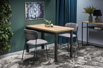 Halmar COBALT table, color: wotan oak/black