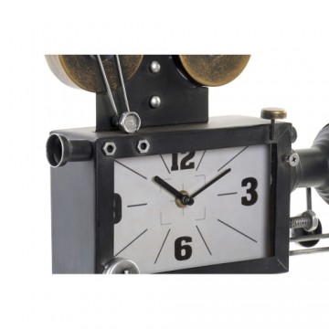 Настольные часы DKD Home Decor Melns Stikls Dzelzs Koks MDF (33 x 16 x 45 cm)