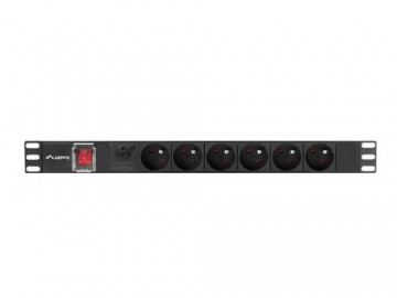 Lanberg PDU-06E-0200-BK power distribution unit (PDU) 6 AC outlet(s) 1U Black