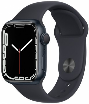 Apple Watch 7 GPS 41mm Sport Band, midnight (MKMX3EL/A)