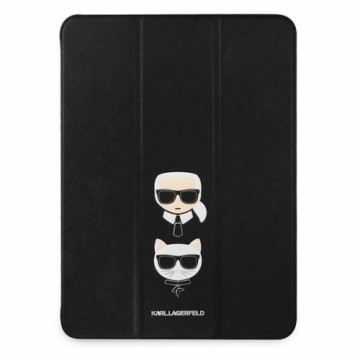 Karl Lagerfeld Saffiano KLFC11OKCK Grāmatveida Maks Planšetdatoram Apple iPad 11" Pro 2021 Melns