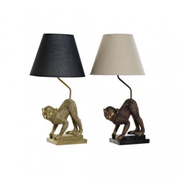 Desk lamp DKD Home Decor 32,5 x 30 x 60 cm Black Beige Golden Metal Resin 220 V 50 W (2 Units)