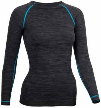 Thermo shirt for women AVENTO 0771 40 Black/Aqua