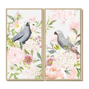 Glezna DKD Home Decor Цветы (60 x 4 x 120 cm) (2 pcs)