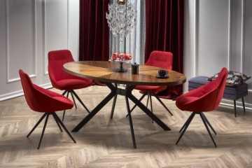 Halmar LOCARNO table, color: walnut / black