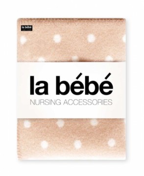 La bebe™ Lambswool 70х100 Art.76387 Beige dots Bērnu dabīgas sedziņa (sega) no Jaunzelandes vilnas (New Zealand wool), 70х100 cm