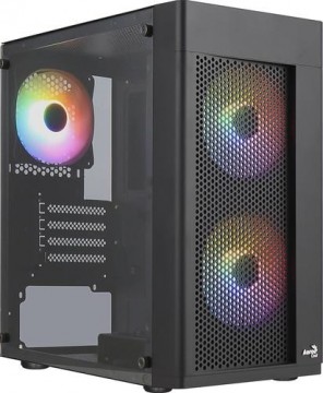 Aerocool HEXFORMBKV2 Micro ATX PC Case 3 Fans FRGB Black