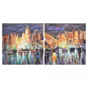 Painting DKD Home Decor City 80 x 3 x 80 cm Loft (2 Units)