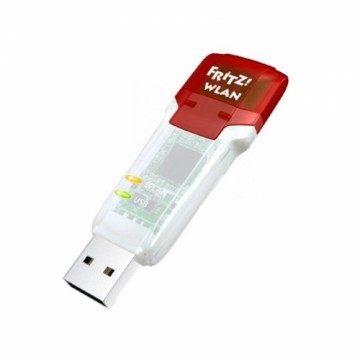 Сетевая карта с Wifi Fritz! AC860 5 GHz 866 Mbps USB Прозрачный Красный