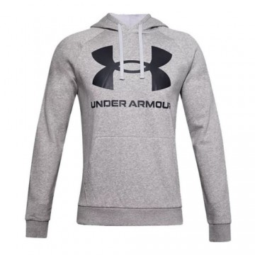 Vīriešu Sporta Krekls ar Kapuci Under Armour Rival Big Logo Gaiši pelēks