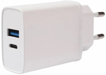 Vivanco charger USB-A/USB-C PD3 20W, white (62401)