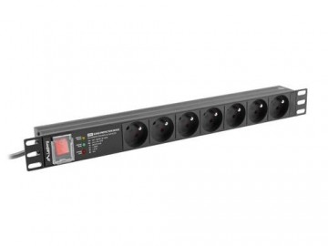 Lanberg PDU-PRO-07E-0200-BK power distribution unit (PDU) 6 AC outlet(s) 1U Black