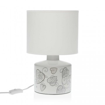 Desk lamp Versa Cozy Hearts Ceramic (22,5 x 35 x 22,5 cm)