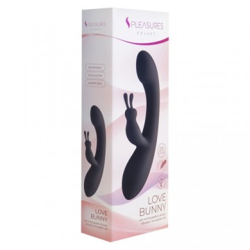 Rabbit Vibrator S Pleasures Black Pink (18,7 x 3,5 cm)