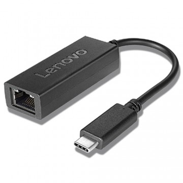 USB C uz RJ45 Tīkla Adapteris Lenovo 4X90S91831           Melns