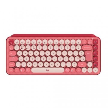 Logitech POP Keys Wireless Mechanical With Emoji Keys keyboard Bluetooth QWERTY US International Pink