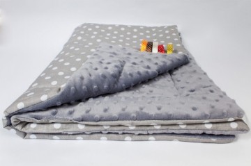 Ankras Sedziņa divpusēja MINKY Dots grey-grey 75х100 cm