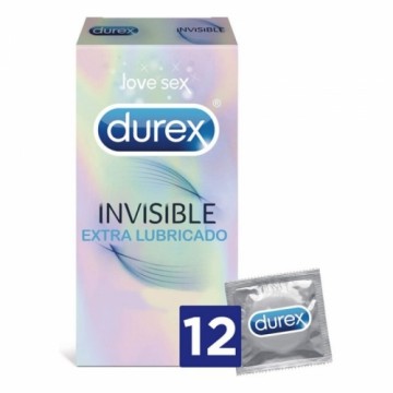 Prezervatīvi Invisible ar Ekstra Lubrikāciju Durex (12 uds)