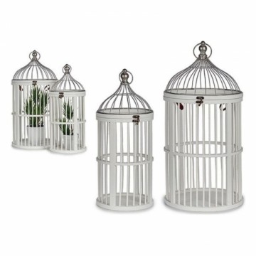 Cage Circular White Wood (2 Pieces)