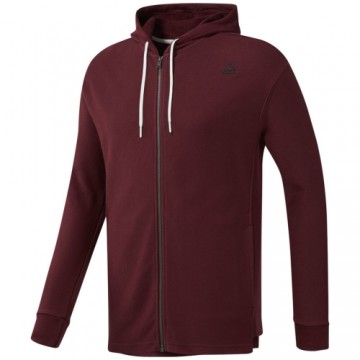 Vīriešu Sporta Krekls ar Kapuci Reebok TE TWILL FZ HOODIE EC079 Sarkanbrūns