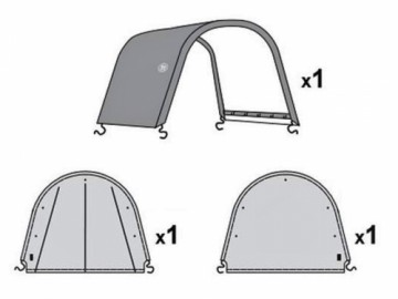 Запасной чехол для гаража 3,7x6,1 м