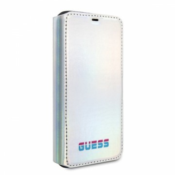 Guess GUHCN58IGLBK Iridescent Book Cover Grāmatveida Maciņš Apple iPhone 11 Pro Sudraba