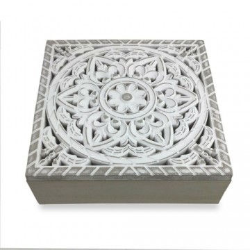 Bigbuy Home Шкатулка Mandala Деревянный MDF (22 x 7 x 22 cm)