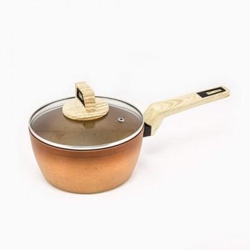 Saucepan with Lid Amercook Terracotta Ø 18 cm