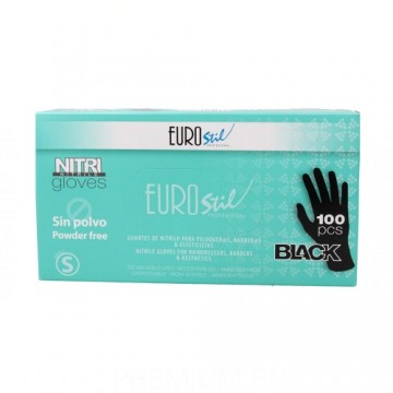 Disposable Gloves Eurostil Guantes Nitrilo Nitrile Black (100 uds)