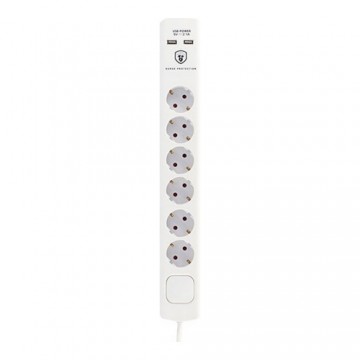 Power Socket - 6 Sockets with Switch TM Electron 230 V