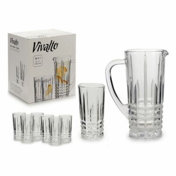 Набор стаканов Vivalto 7 pcs Прозрачный (250 ml) (16 x 23,5 x 25,5 cm) 6 x (25 cl) / 1 x (1 l)