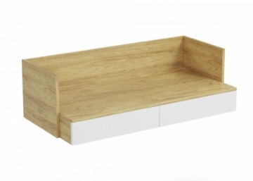 Halmar MOBIUS office desk 2S color: hikora oak/white