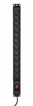 Activejet COMBO 12 socket power strip 3m black