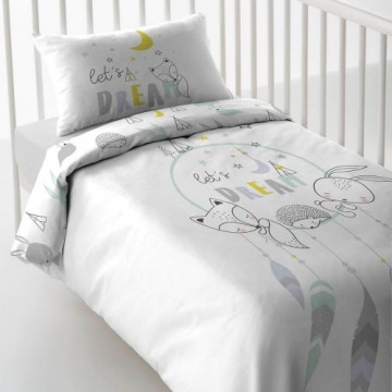 Cot Quilt Cover Cool Kids Let'S Dream Reversible 115 x 145 + 20 cm