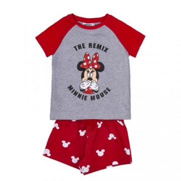 Summer Pyjama Minnie Mouse Red Grey