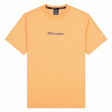 Short Sleeve T-Shirt Champion Crewneck M Orange