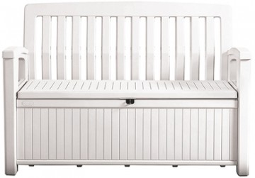 Dārza krēsls - mantu kaste PATIO BENCH 227L, balts