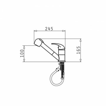 Pyramis Fido Karbon kitchen mixer 090 921 938