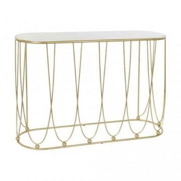 Console DKD Home Decor Silver Metal White Marble 115 x 35 x 78 cm