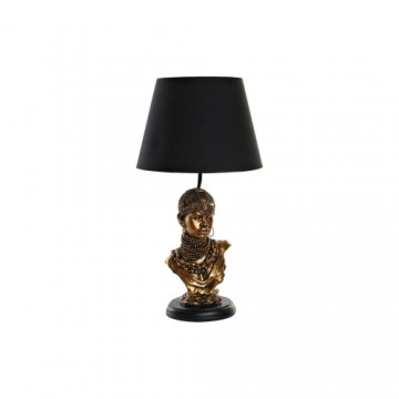 Desk lamp DKD Home Decor Black Golden Polyester Resin African Woman (31 x 31 x 58 cm)