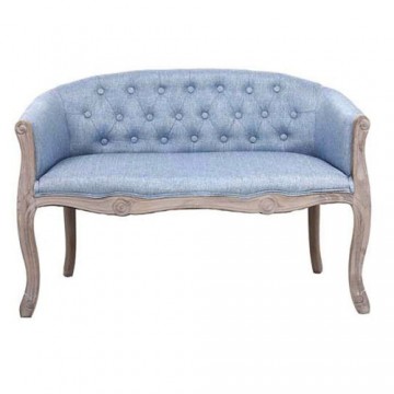 Sofa DKD Home Decor Blue Polyester Rubber wood (107 x 61 x 71 cm)