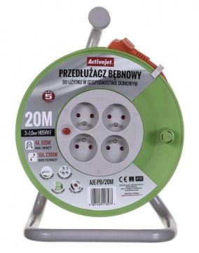 Activejet AJE-PB/20M reel extension cord 20m