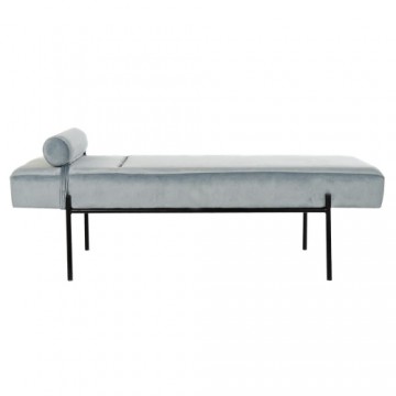 Dīvāns ‘Chaise Longue’ DKD Home Decor Metāls Poliesters Debesu zils (140 x 59 x 42 cm)