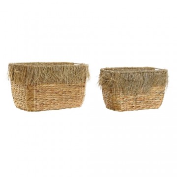 Grozs DKD Home Decor Brūns Bārkstis (35 x 25 x 24 cm) (2 pcs) (40 x 30 x 26 cm)