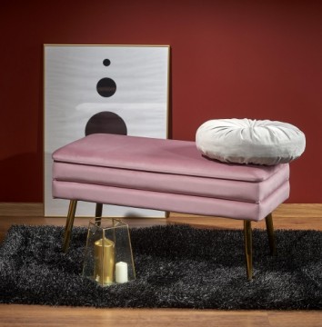 Halmar VELVA bench color: pink/gold