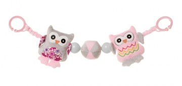 Grabulis ratiņiem OWLS pink 4BABY OP11